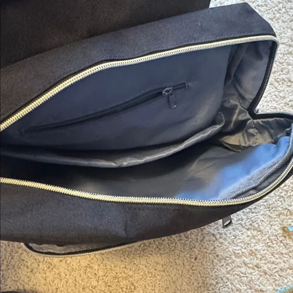 Small Travel Backpack Commuter Black Brown Excellent condition